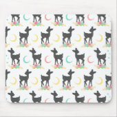 Hirschmuster, Baby Deer, Boho, Blume, Mond Mousepad (Vorne)