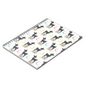 Hirschmuster, Baby Deer, Boho, Blume, Mond Notizblock (Linke Seite)