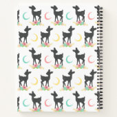 Hirschmuster, Baby Deer, Boho, Blume, Mond Notizblock (Rückseite)