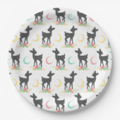Hirschmuster, Baby Deer, Boho, Blume, Mond Pappteller (Vorderseite)