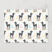 Hirschmuster, Baby Deer, Boho, Blume, Mond Postkarte (Vorderseite)