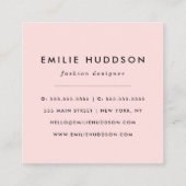 Hirschmuster, Baby Deer, Boho, Blume, Mond Quadratische Visitenkarte (Rückseite)