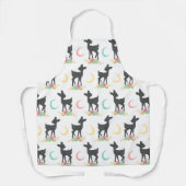 Hirschmuster, Baby Deer, Boho, Blume, Mond Schürze (Vorderseite)