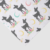 Hirschmuster, Baby Deer, Boho, Blume, Mond Seidenpapier (Ausschnitt)