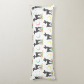 Hirschmuster, Baby Deer, Boho, Blume, Mond Seitenschläferkissen (Rückseite (Vertikal))