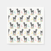 Hirschmuster, Baby Deer, Boho, Blume, Mond Serviette (Vorderseite)