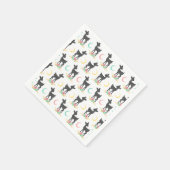 Hirschmuster, Baby Deer, Boho, Blume, Mond Serviette (Ecke)