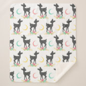 Hirschmuster, Baby Deer, Boho, Blume, Mond Sherpadecke (Vorderseite)