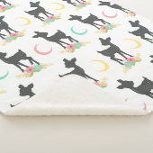 Hirschmuster, Baby Deer, Boho, Blume, Mond Sherpadecke (3/4)