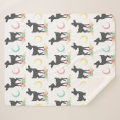Hirschmuster, Baby Deer, Boho, Blume, Mond Sherpadecke (Vorderseite (Horizontal))