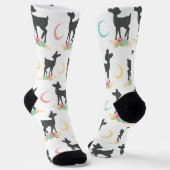 Hirschmuster, Baby Deer, Boho, Blume, Mond Socken (Gewinkelt)