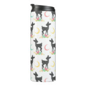 Hirschmuster, Baby Deer, Boho, Blume, Mond Thermosbecher (Nach rechts gedreht)