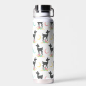 Hirschmuster, Baby Deer, Boho, Blume, Mond Trinkflasche (Rückseite)