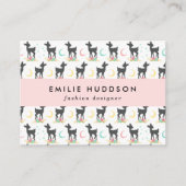 Hirschmuster, Baby Deer, Boho, Blume, Mond Visitenkarte (Vorderseite)