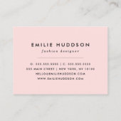 Hirschmuster, Baby Deer, Boho, Blume, Mond Visitenkarte (Rückseite)