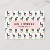 Hirschmuster, Baby Deer, Boho, Blume, Mond Visitenkarte (Vorderseite)