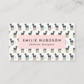 Hirschmuster, Baby Deer, Boho, Blume, Mond Visitenkarte (Vorderseite)