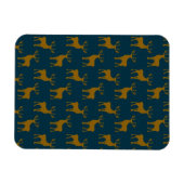 Hirschmuster braun und blau magnet (Horizontal)