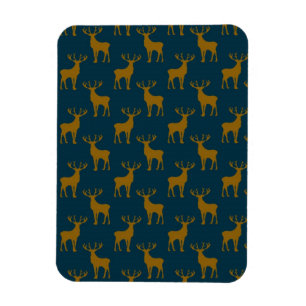 Hirschmuster braun und blau magnet