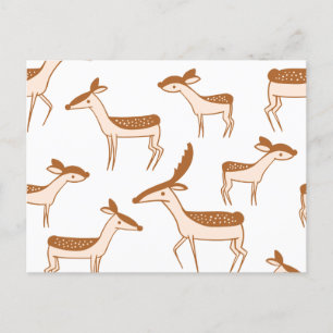 Hirschmuster Design Niedliche Postkarte