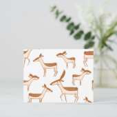 Hirschmuster Design Niedliche Postkarte (Stehend Vorderseite)