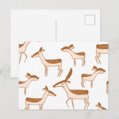 Hirschmuster Design Niedliche Postkarte (Vorne/Hinten)