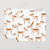 Hirschmuster Design Niedliche Postkarte (Vorne/Hinten)
