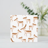 Hirschmuster Design Niedliche Postkarte (Stehend Vorderseite)