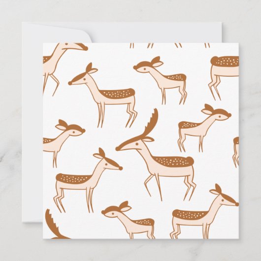 Hirschmuster Design Niedliche Postkarte (Vorderseite)