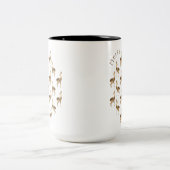 Hirschmuster Gold Glitzer, Weihnachten Zweifarbige Tasse (Mittel)