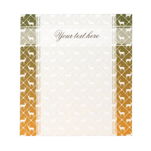 Hirschmuster im Verlauf Notizblock (Vorderseite)