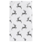 Hirschmuster in Imitaten Grau Glitzer Textur ausse Kleine Geschenktüte (Rückseite)