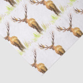 Hirschmuster Wasserfarbe Rustikale Weihnachtsbraun Seidenpapier (Detail)