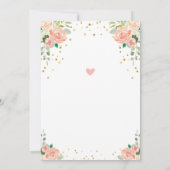 Hirschmütter und Baby Forest Dusche Blumenpfirsich Einladung (Rückseite)