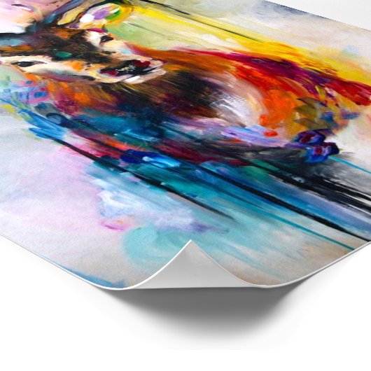 Hirschölmalerei Poster (Ecke)