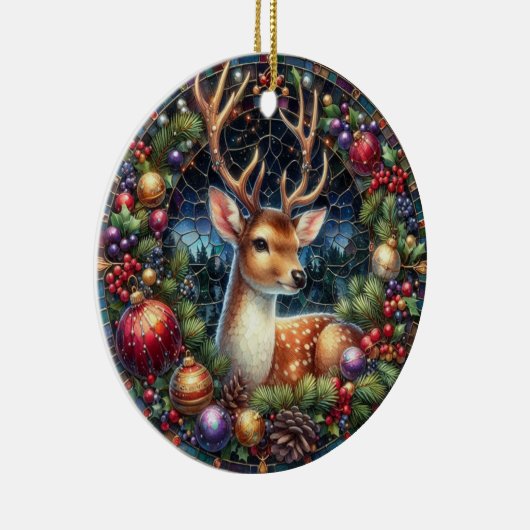 Hirschornament Keramik Ornament (Rechts)
