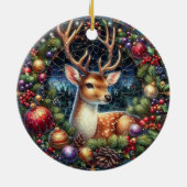 Hirschornament Keramik Ornament (Hinten)