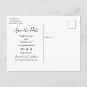 Hirschpaar in Liebe Winter Save the Date Hochzeit Ankündigungspostkarte (Rückseite)