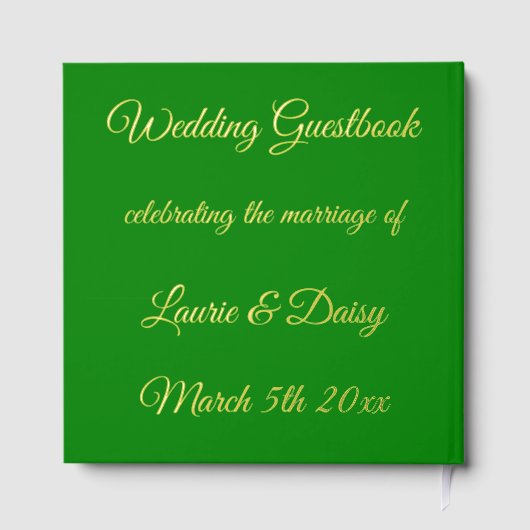 Hirschpaar und Daisy Heart Custom Wedding Gästebuch (Rückseite)