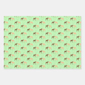 Hirschpaar und Daisy Heart Custom Wedding Geschenkpapier Set (Vorderseite)