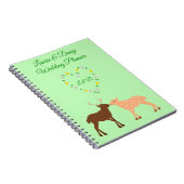 Hirschpaar und Daisy Heart Custom Wedding Notizblock (Rechte Seite)