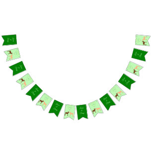 Hirschpaar und Daisy Heart Custom Wedding Wimpelkette