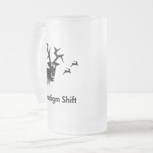 Hirschparadigmenverschiebung Mattglas Bierglas (Vorderseite Links)