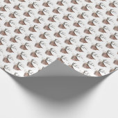 Hirschpattern Wasserfarbe Rustikale Weihnachtswrap Geschenkpapier (Ecke)