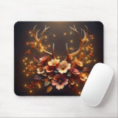 Hirschpfanne mit Herbst-Blume Mousepad (Mit Mouse)
