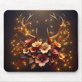 Hirschpfanne mit Herbst-Blume Mousepad (Vorne)