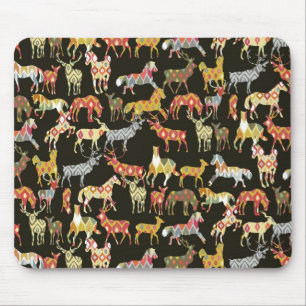 Hirschpferd-Ikat-Party Mousepad