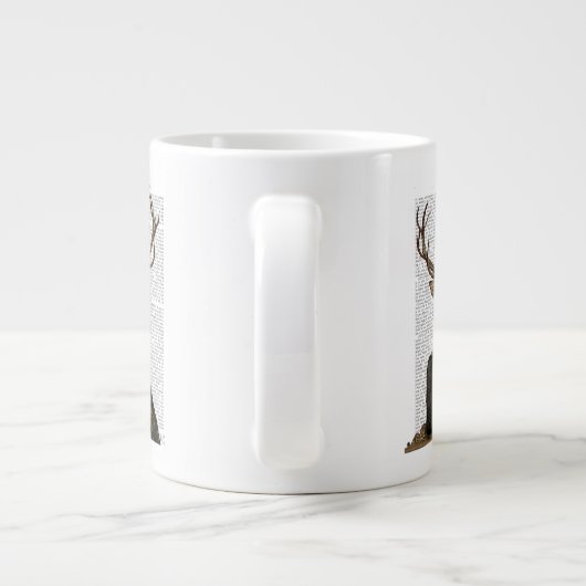 Hirschportrait Jumbo-Tasse (Rückseite)