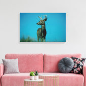 Hirschportrait Leinwanddruck (Insitu (Wohnzimmer))