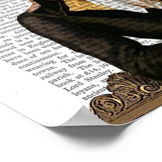 Hirschportrait Poster (Ecke)